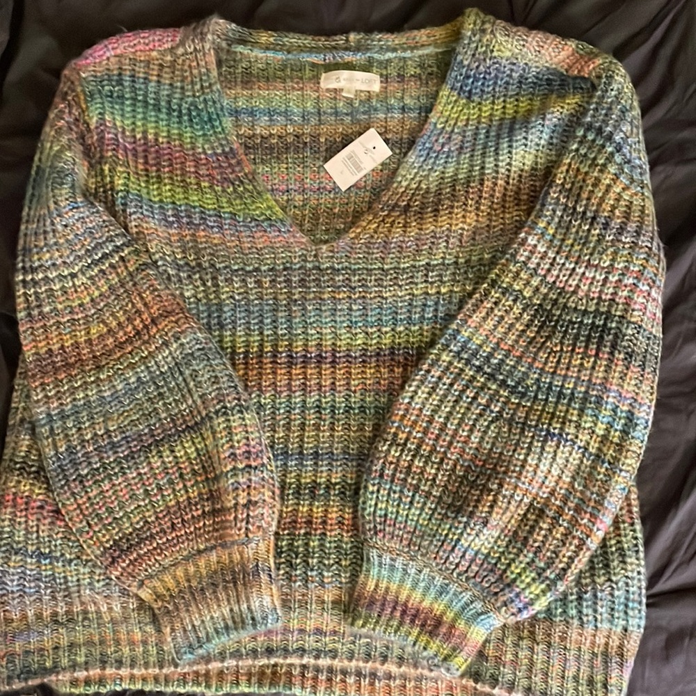 New Lou & Grey Sweater In Spring Colors Size L